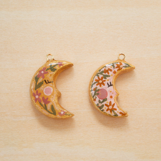 Whimsy Moon Charm (pink or yellow) - CHARM34