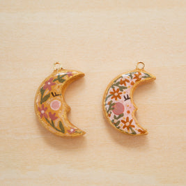 Whimsy Moon Charm (pink or yellow) - CHARM34