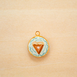 Pumpkin Pie Slice Charm (Circle) - CHARM35