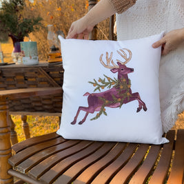 Woodland Reindeer Holiday Pillow Case