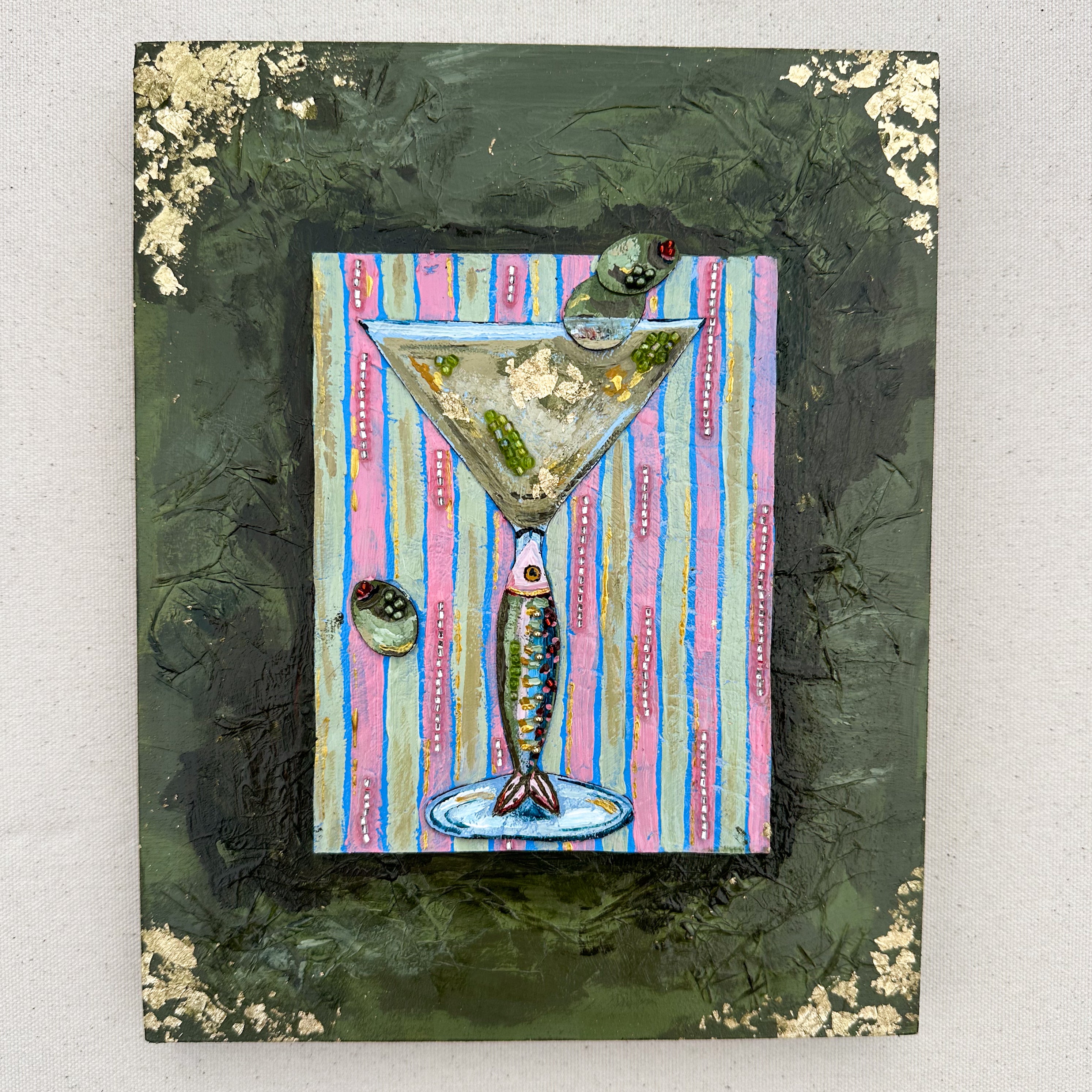 Martini Sardine Original Painting - 