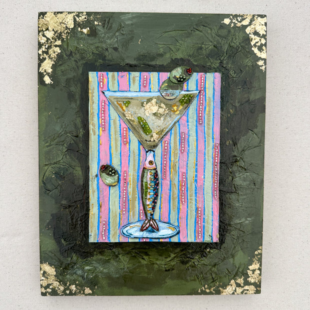 Martini Sardine Original Painting - "Sartini"