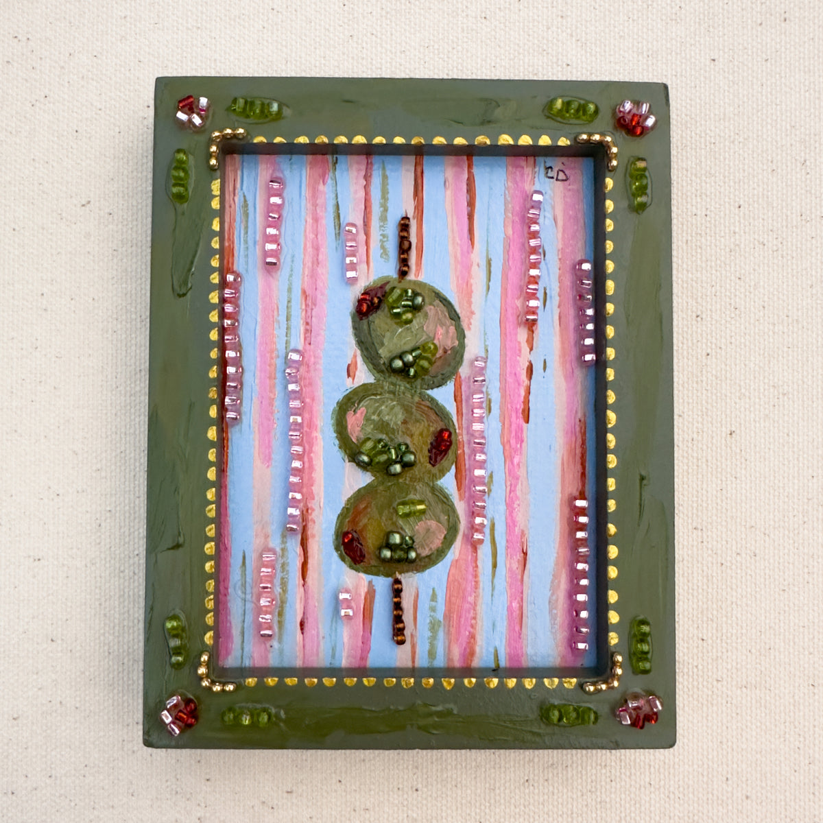 Olive Original Mini Painting - Framed - 