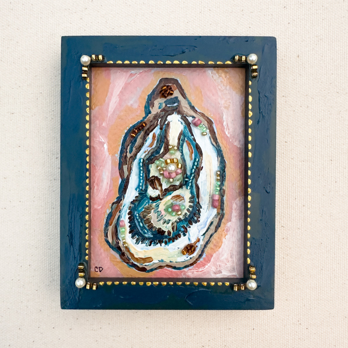 Oyster Mini Painting - Framed - "Shucks"