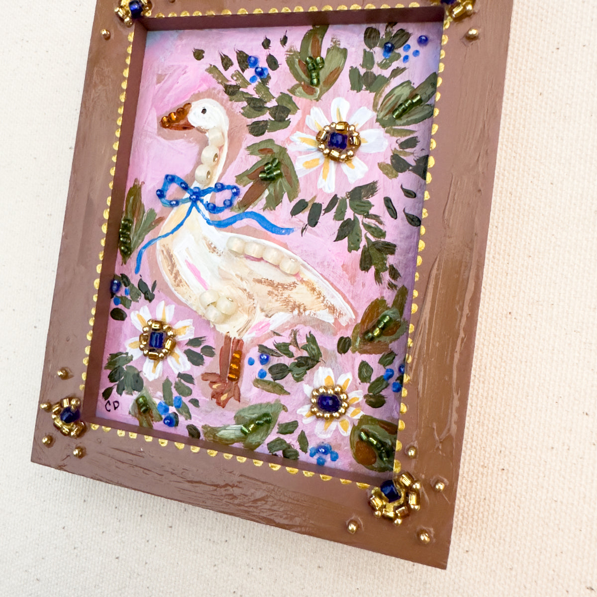 Goose Mini Painting - Framed - 