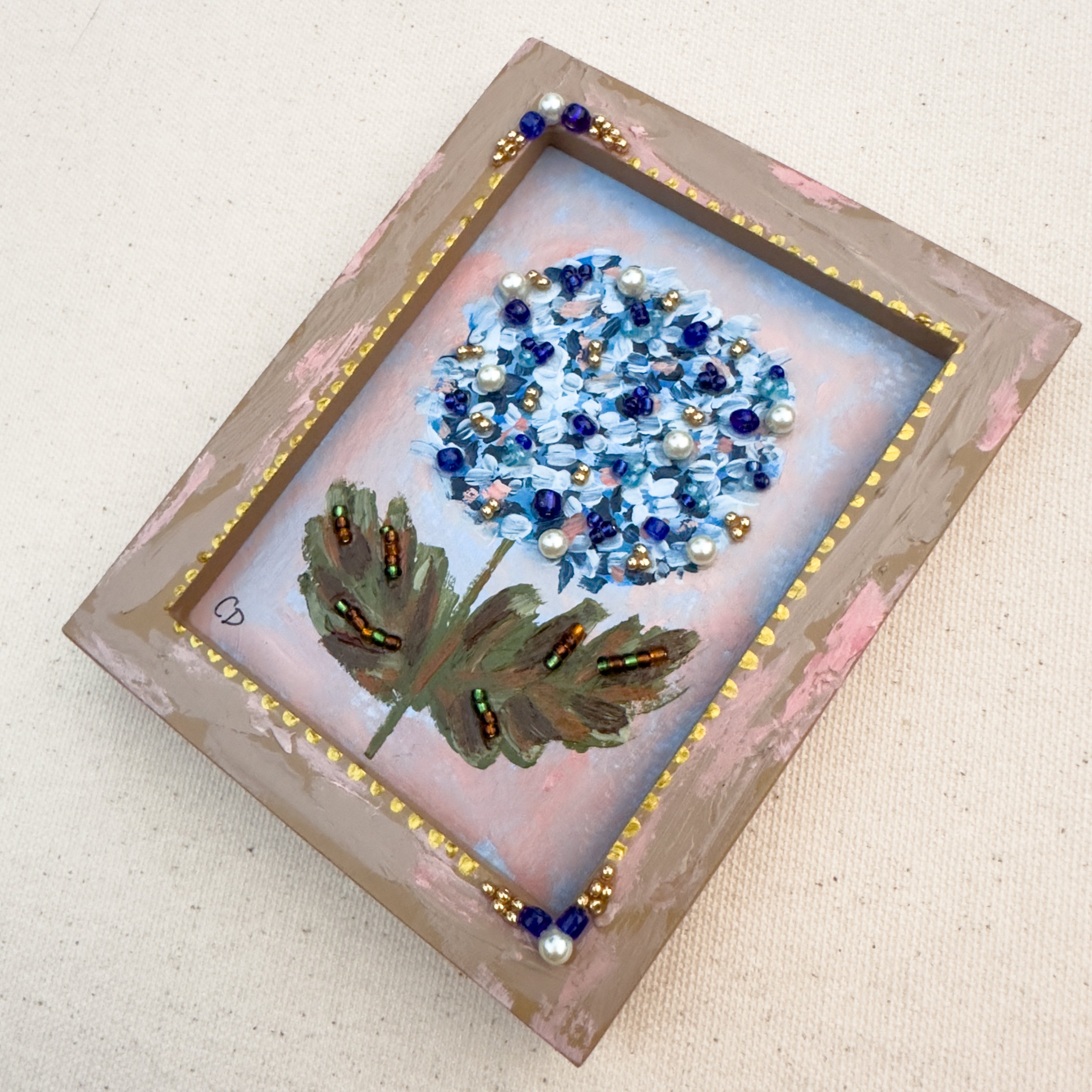 Hydrangea  Mini Painting - Framed - 
