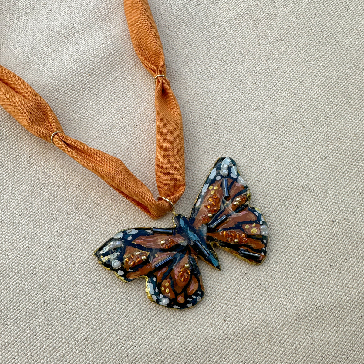Monarch Butterfly Statement Necklace