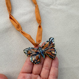 Monarch Butterfly Statement Necklace