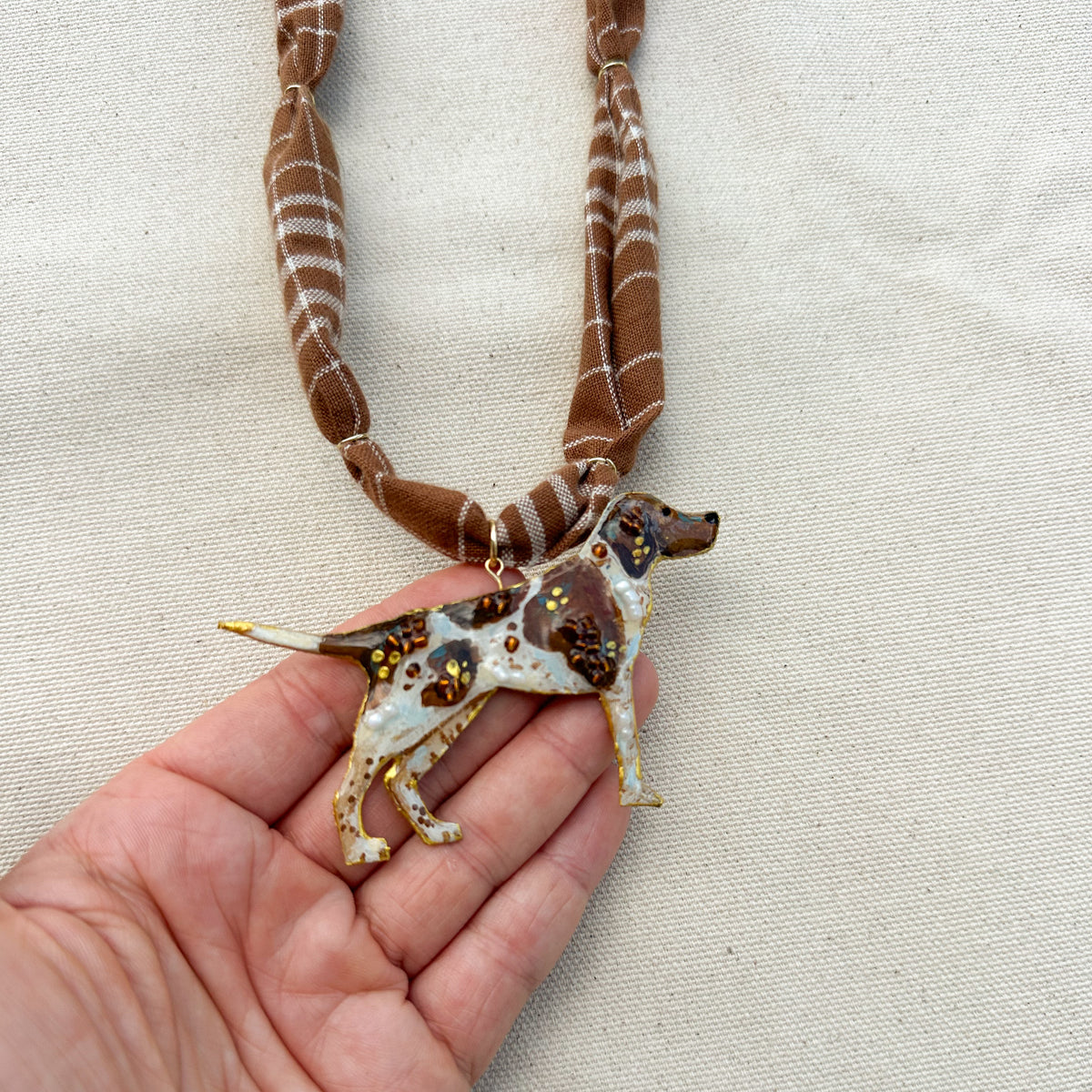 Bird Dog Statement Necklace