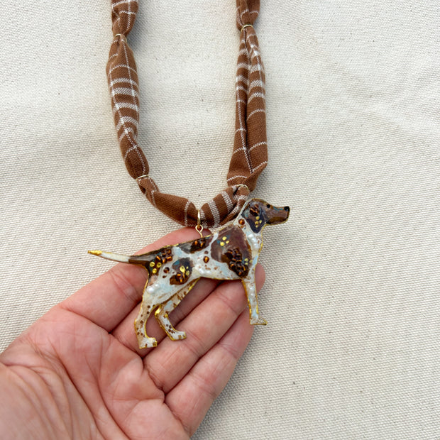 Bird Dog Statement Necklace