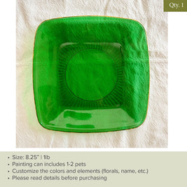 PLATE 10 | Green Colored Glass | 8.25