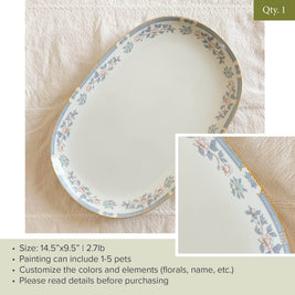 Plate 32 | Light blue | Floral | 14.5