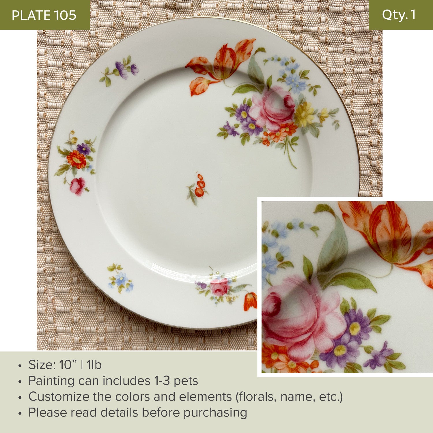 Plate 105 | Floral | 10