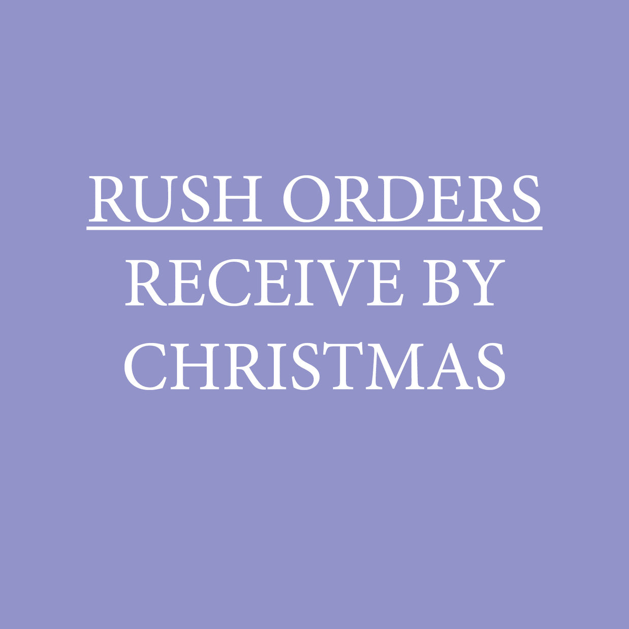 RUSH ORDER - Receive custom portrait order by Christmas