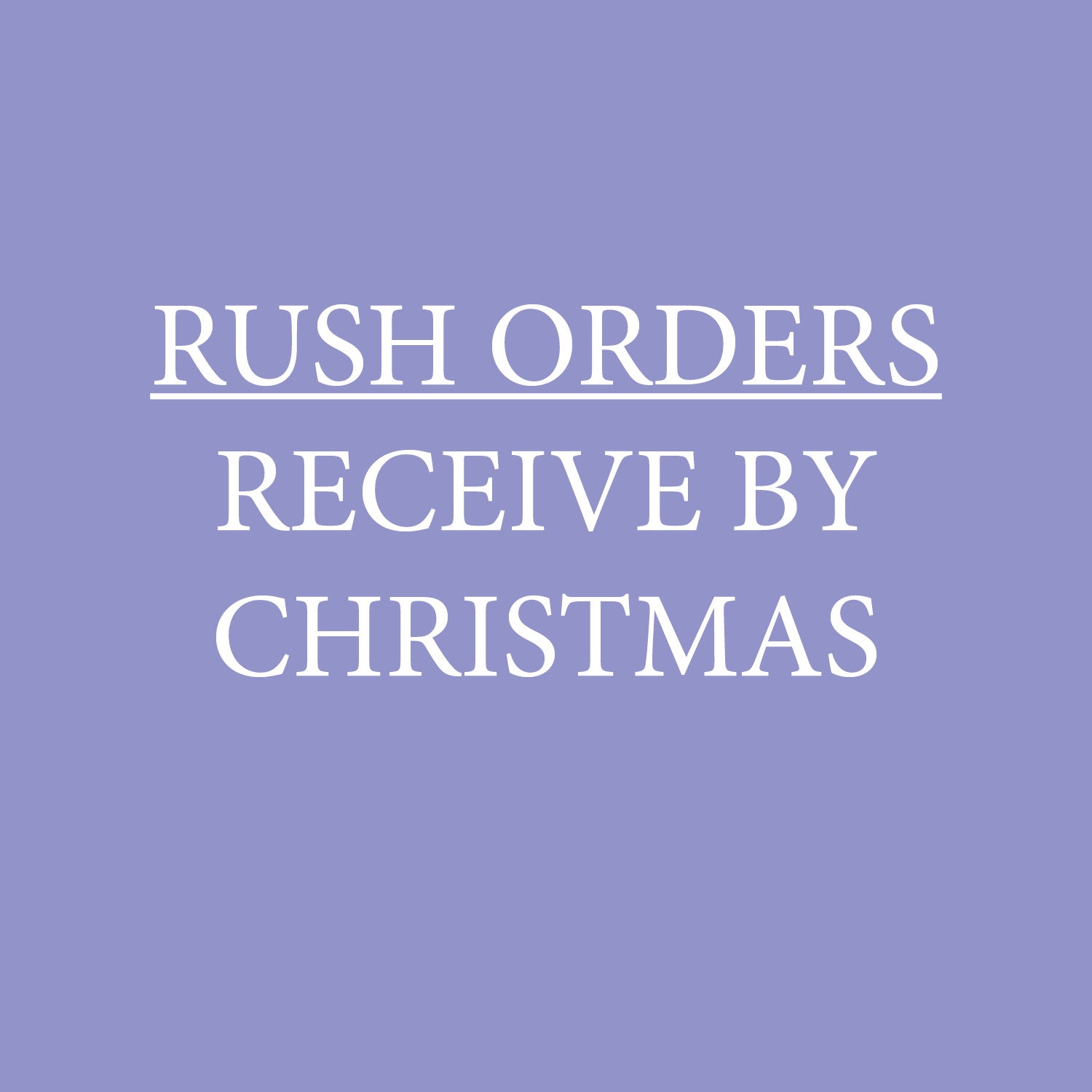 RUSH ORDER - Receive custom portrait order by Christmas