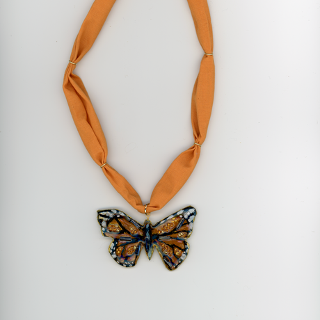 Monarch Butterfly Statement Necklace