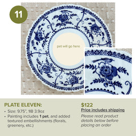 Custom Painted Pet Portrait Plates