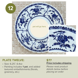 Custom Painted Pet Portrait Plates