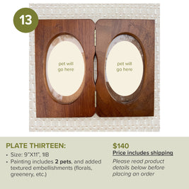 Custom Painted Pet Portrait Plates