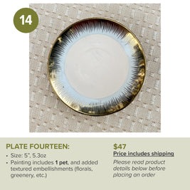 Custom Painted Pet Portrait Plates