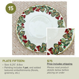 Custom Painted Pet Portrait Plates