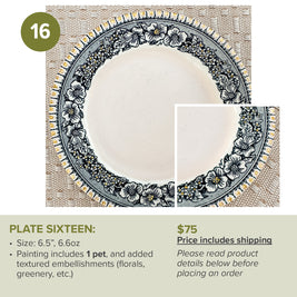 Custom Painted Pet Portrait Plates