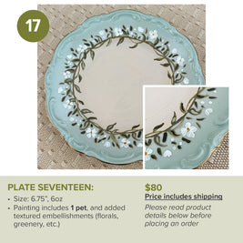 Custom Painted Pet Portrait Plates