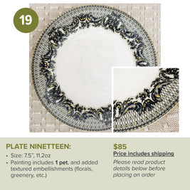 Custom Painted Pet Portrait Plates