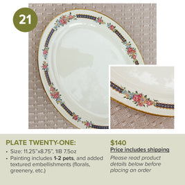 Custom Painted Pet Portrait Plates