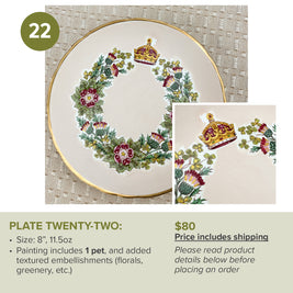 Custom Painted Pet Portrait Plates