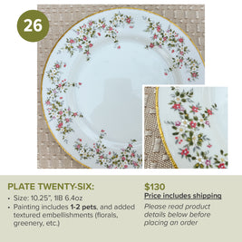 Custom Painted Pet Portrait Plates