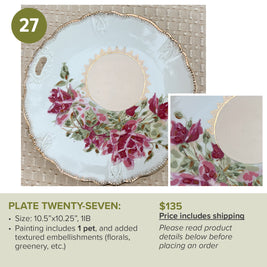 Custom Painted Pet Portrait Plates