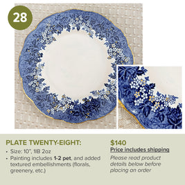 Custom Painted Pet Portrait Plates