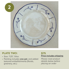 Custom Painted Pet Portrait Plates