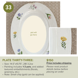 Custom Painted Pet Portrait Plates