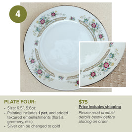 Custom Painted Pet Portrait Plates