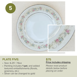 Custom Painted Pet Portrait Plates