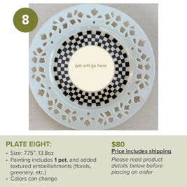 Custom Painted Pet Portrait Plates